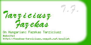 tarziciusz fazekas business card